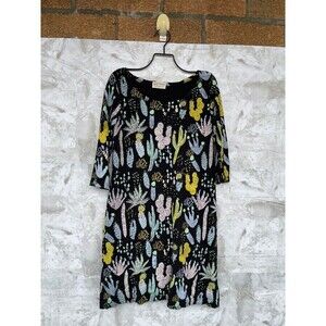 THIEF AND BANDIT Floral Cactus Saguaro HAND PAINTED TUNIC DRESS SMALL